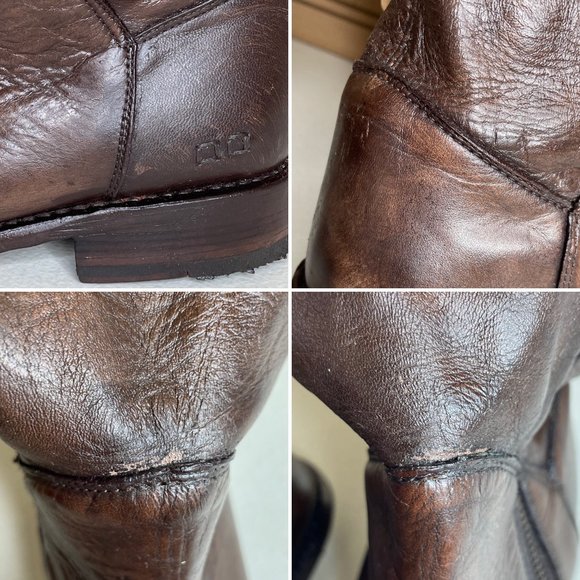 New BED STU Manchester Teak Distressed Riding Boots Size 9 - Picture 10 of 16